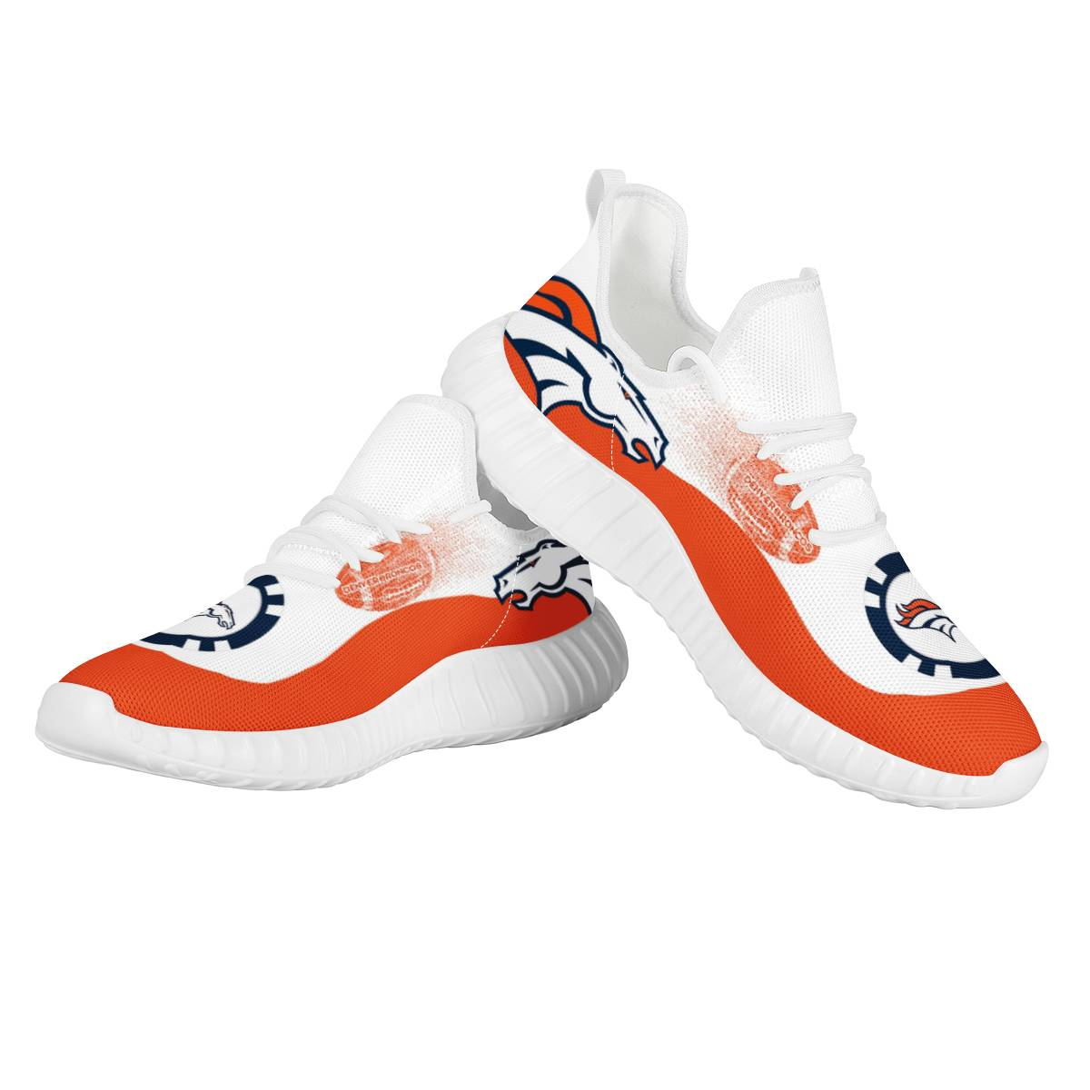 Women's Denver Broncos Mesh Knit Sneakers/Shoes 003 Women's Denver Broncos Mesh Knit Sneakers/Shoes 003